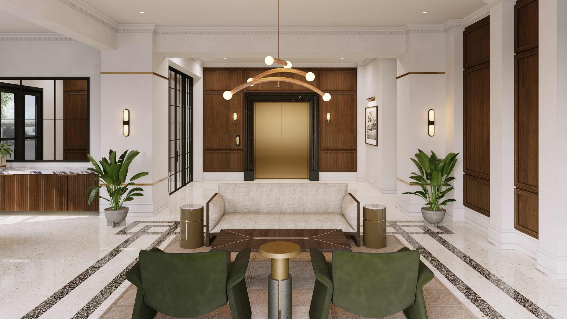 3D Rendering Services Pool and Lounge Area photo 3